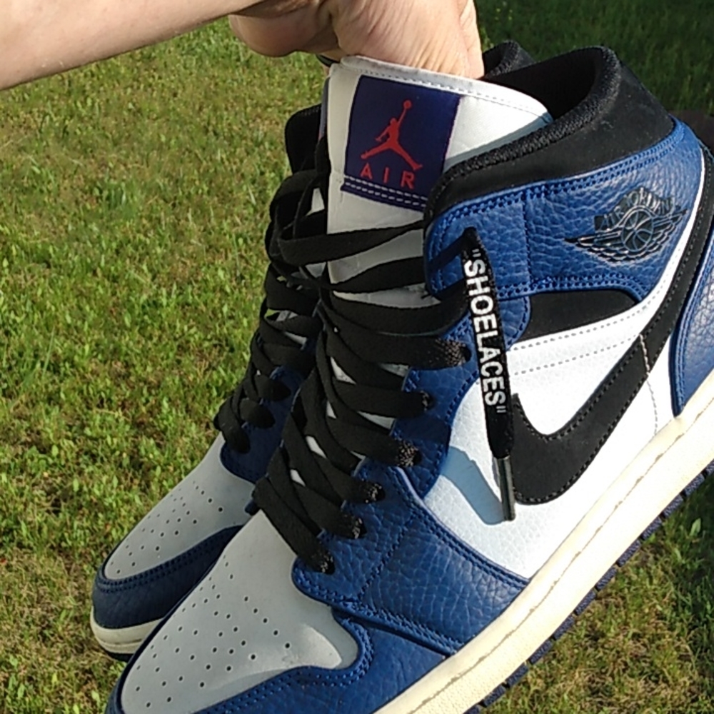 Air Jordan 1 High it's an old colorway I think it's called m.nightnavy,red,sail - Picture 1 of 14